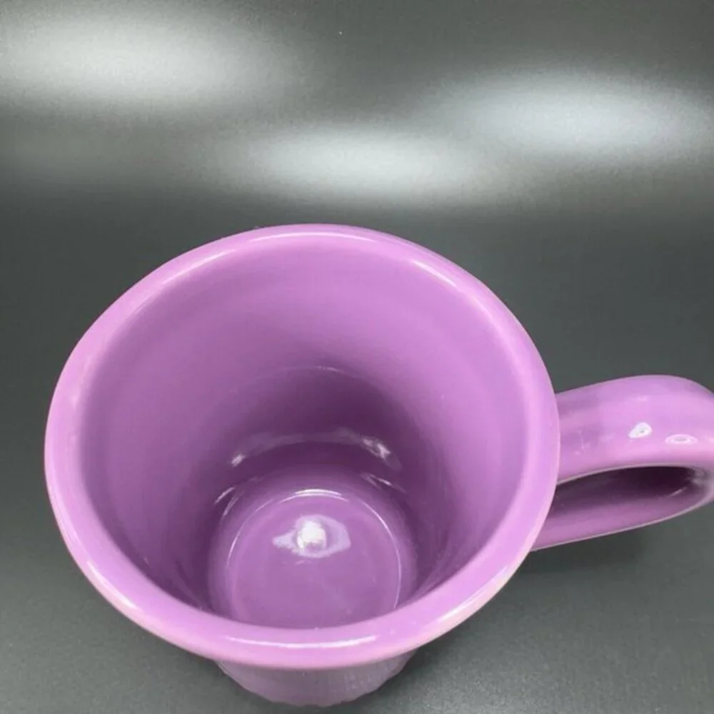 Williams Sonoma Rustic HeartVisit Collection Coffee Mug Cup Beaded Bottom Purple